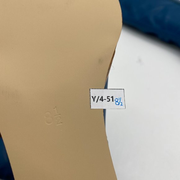 Blue Side Zipper Wedge High Heels Over The Knee Thigh High Boots - Picture 14 of 14